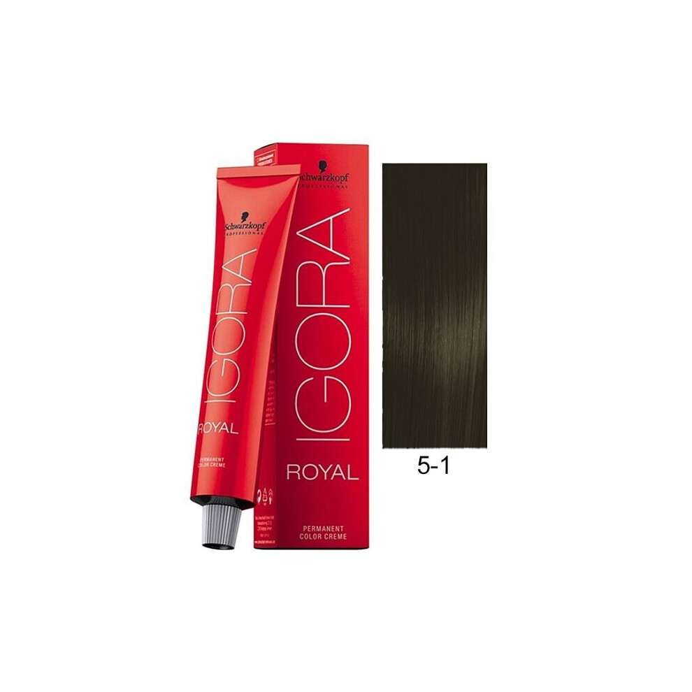 Schwarzkopf (1Pks) Igora Royal 5-1 Light Brown Cendre Permanent Color