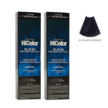 (H22 - (2pks)) L'Oreal HiColor H22 Black Sapphire BLACKS For Dark Hair Only