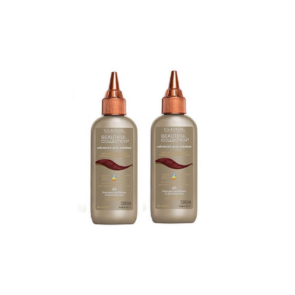 (2 Pks Discount) Clairol Beautiful Collection 4R Manhogany Red Brown