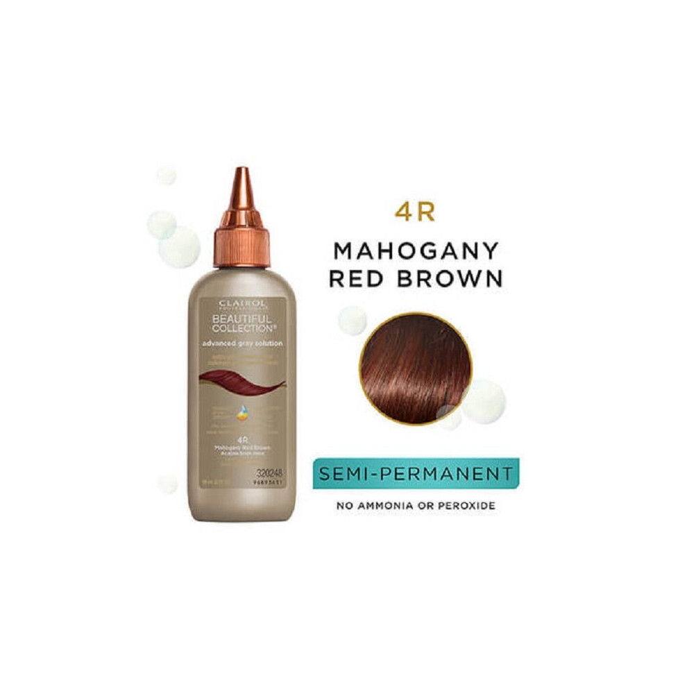 (1 Pk) Clairol Beautiful Collection 4R Manhogany Red Brown