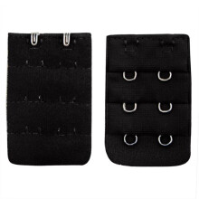 (Black) Women Adjustable Bra Extenders 2*3 Hooks Lingerie Strap