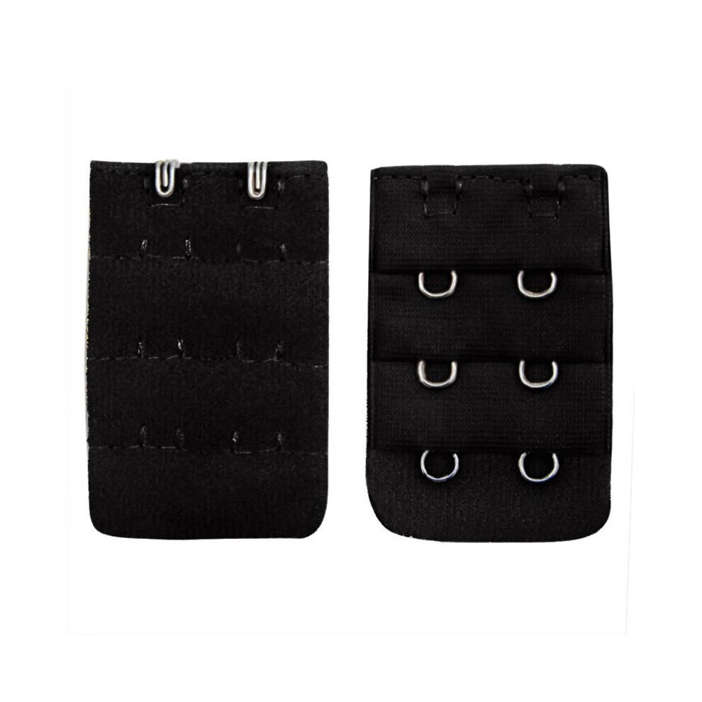 (Black) Women Adjustable Bra Extenders 2*3 Hooks Lingerie Strap-image-OPC-P7CWWYK-NEW