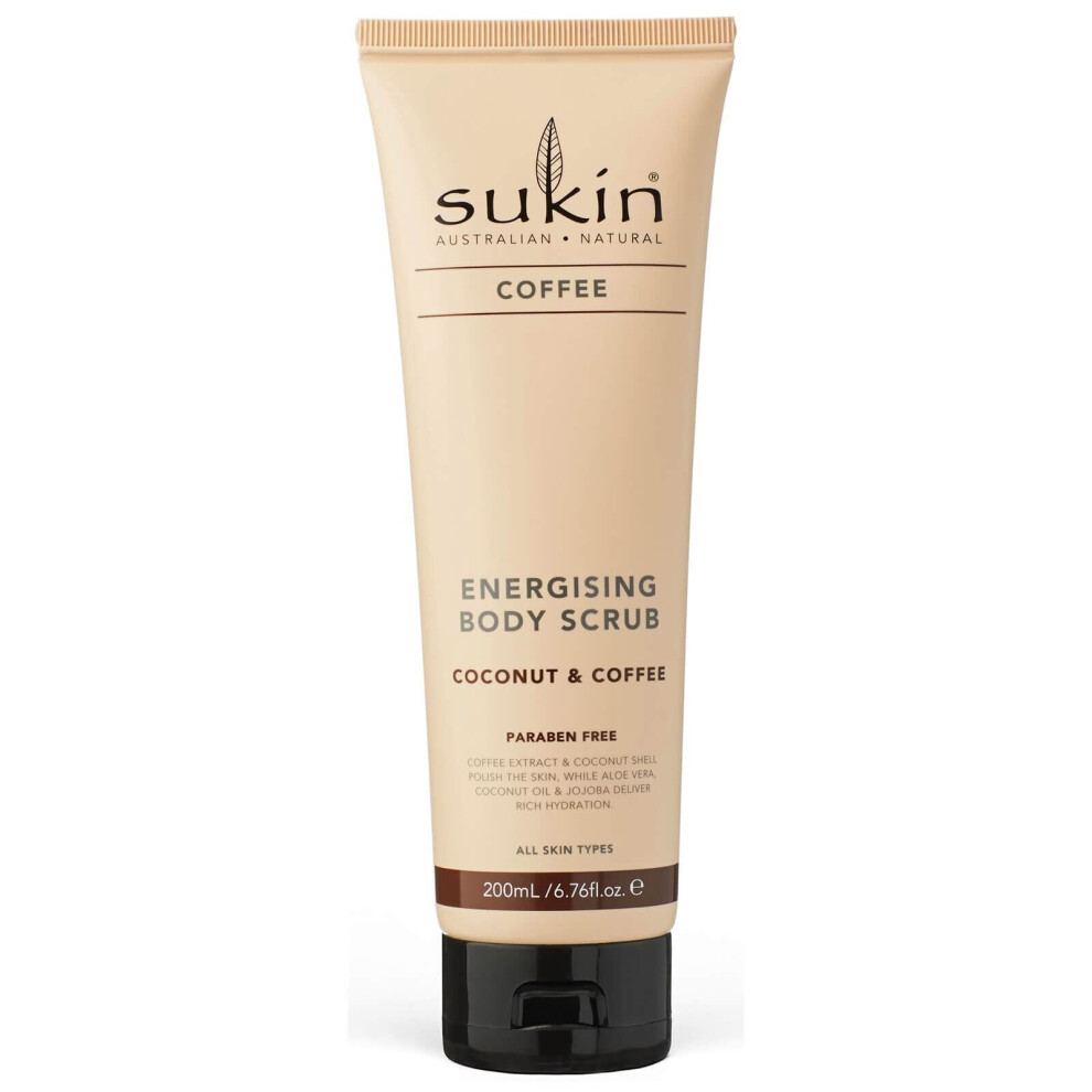 Sukin | Energising Body Scrub With Coffee And Coconut | 1 x 200ml