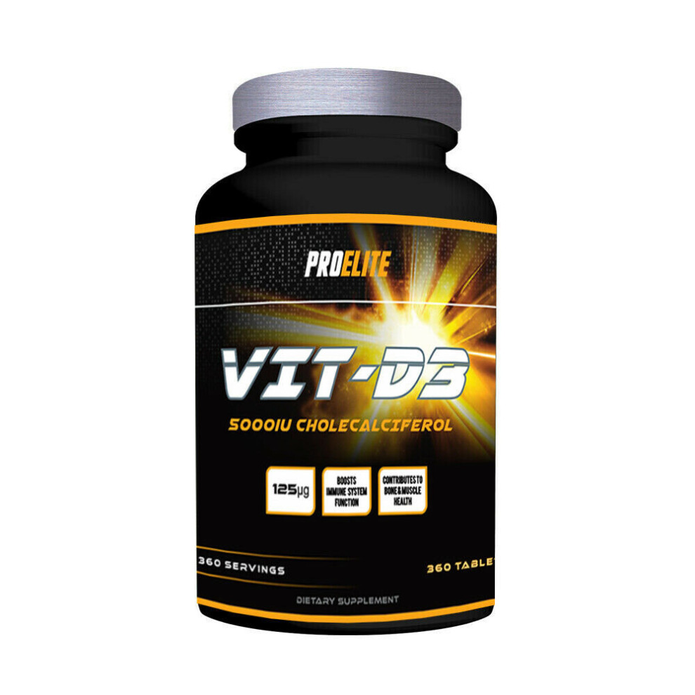Proelite (360 Tablets) Vitamin D3 5000Iu Tablets Immune Health