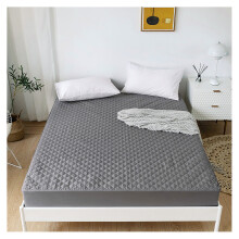 (Grey, King) Quilted Bedding Fitted Sheet, Solid Color Waterproof Non-Slip Protective Cover for Bed Mattress with Deep Pocket Premium Dust Proof Mattress Cover