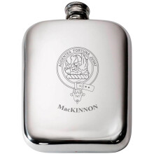 Mackinnon Scottish Clan Crest Name Pewter Hip Flask 6oz
