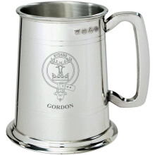 Gordon Clan Crest Tankard 1 Pint Pewter