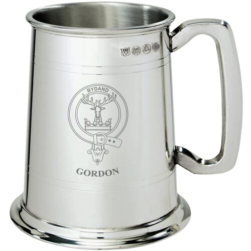 Gordon Clan Crest Tankard 1 Pint Pewter