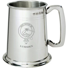 Lumsden Clan Crest Tankard 1 Pint Pewter