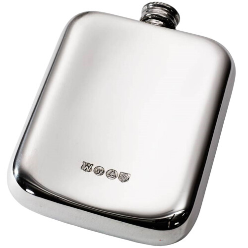 Rattray Scottish Clan Crest Name Pewter Hip Flask 6oz 2