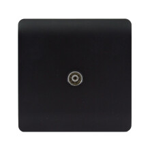 Trendi Modern TV Co-Axial Socket Matt Black