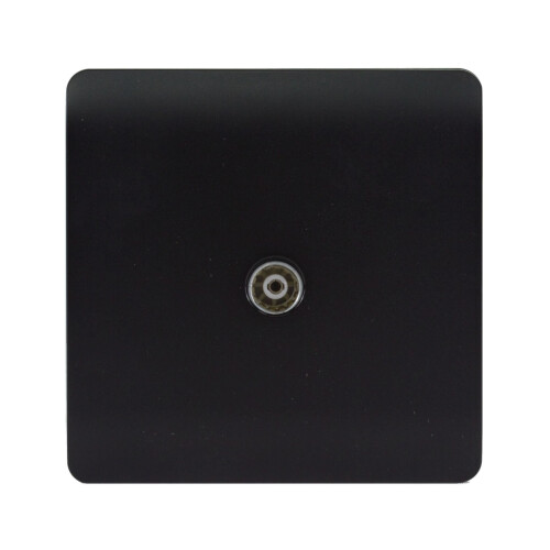 Trendi Switch Trendi Modern TV Co-Axial Socket Matt Black