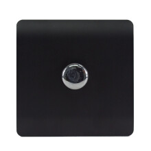 Trendi Modern Tactile 1 Gang 2 Way 120w LED Dimmer switch Matt Black