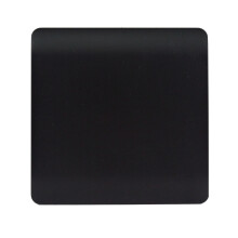 Trendi Artistic Modern Tactile Single Blanking Plate Matt Black
