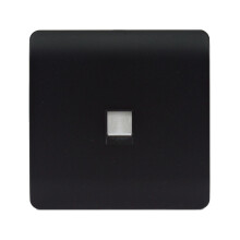 Trendi Artistic Modern Telephone Socket Matt Black
