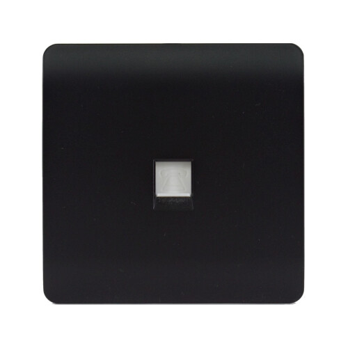 Trendi Switch Trendi Artistic Modern Telephone Socket Matt Black