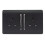 Trendi Switch Trendi 2 Gang Modern 13 Amp Switched Tactile Plug Socket Matt Black 1