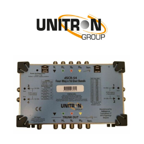 Unitron dSCR-54 Four Way x 16 User Bands SCR/Legacy + Terrestrial