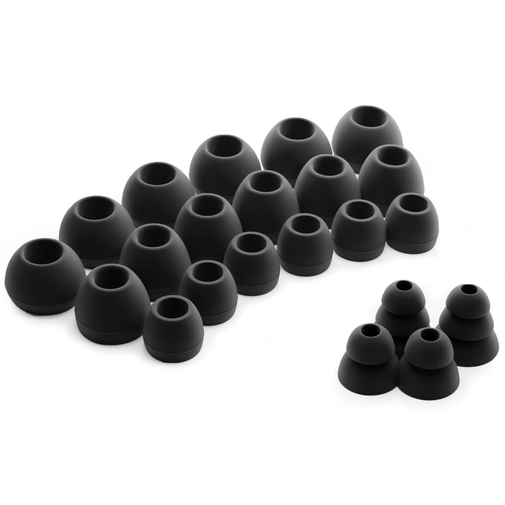 22 x Silicone EarBuds Ear Tips For Earphones (Small, Medium, Large)