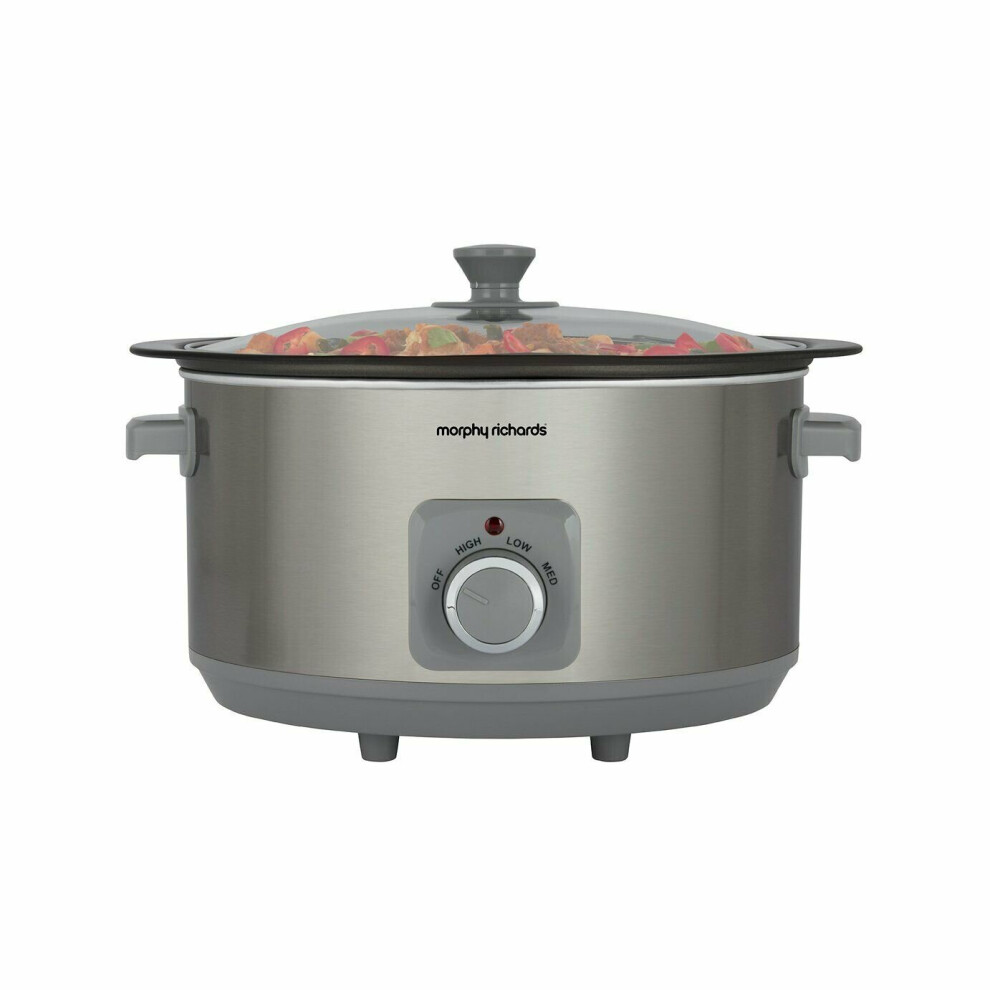 Morphy Richards 461014 Sear And Stew Slow Cooker 6.5 Litres 290 Watt Aluminium