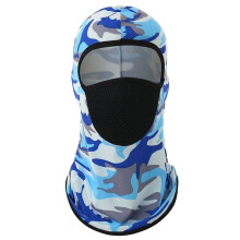 (BlueWhite) Mesh Face Mask Hat Balaclava Hood Sport Cover