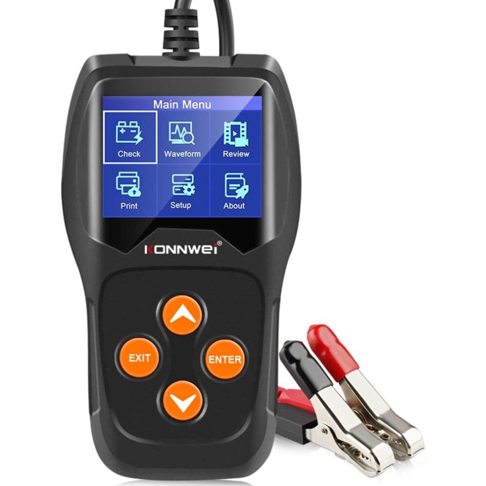 Konnwei Kw600 Car Battery Tester 12V Professional 100-2000 Cca Automotive Battery Load Analyzer Alternator Waveform Voltage Test For Car Motorcycle 791974311178