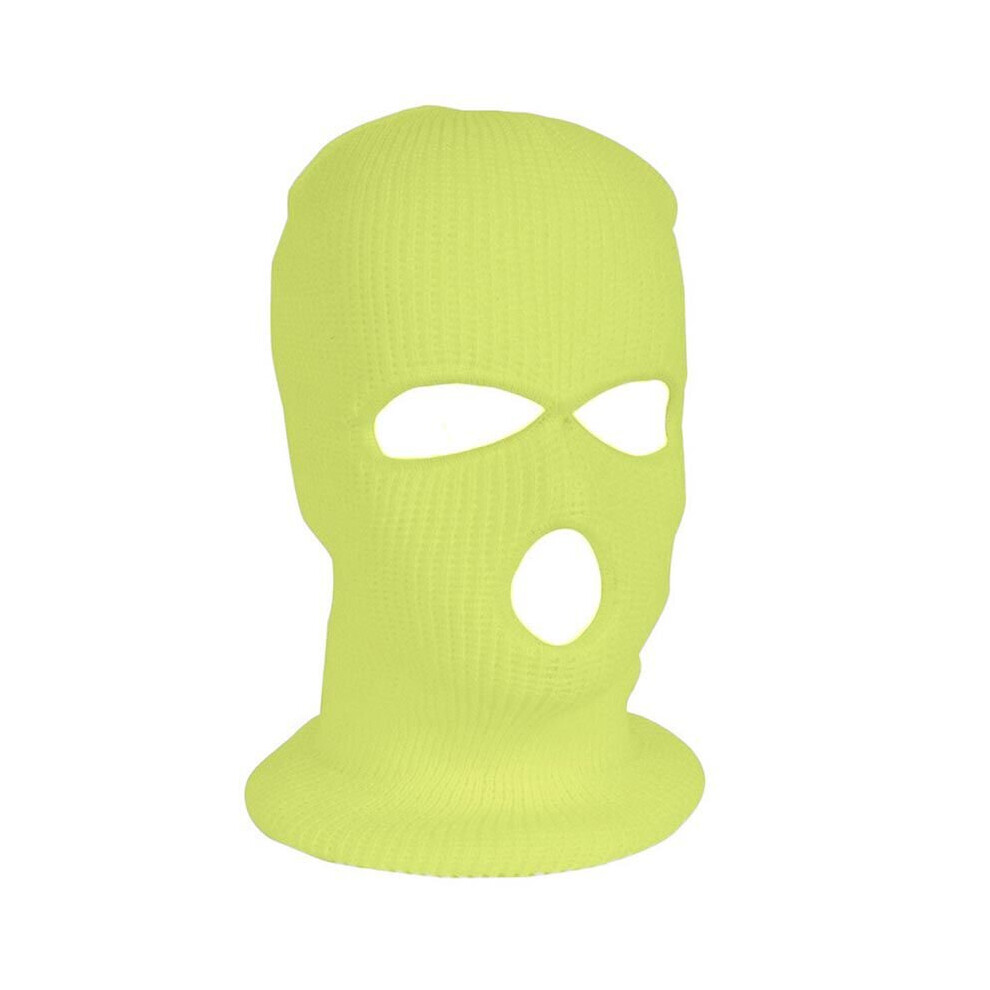 (Yellow) 3 Hole Full Face Ski Mask Balaclava Beanie Warm Hat Yellow,Multicoloured 123645215278