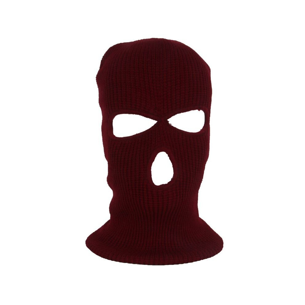 (Winered) 3 Hole Full Face Ski Mask Balaclava Beanie Warm Hat Multicoloured 123645215223