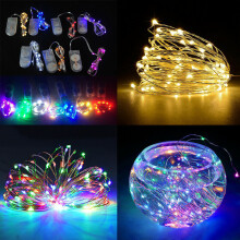 (Purple) 1M 10LED Battery Operated LED Decoratived Light Outdoor String Lights New Year Christmas Gift