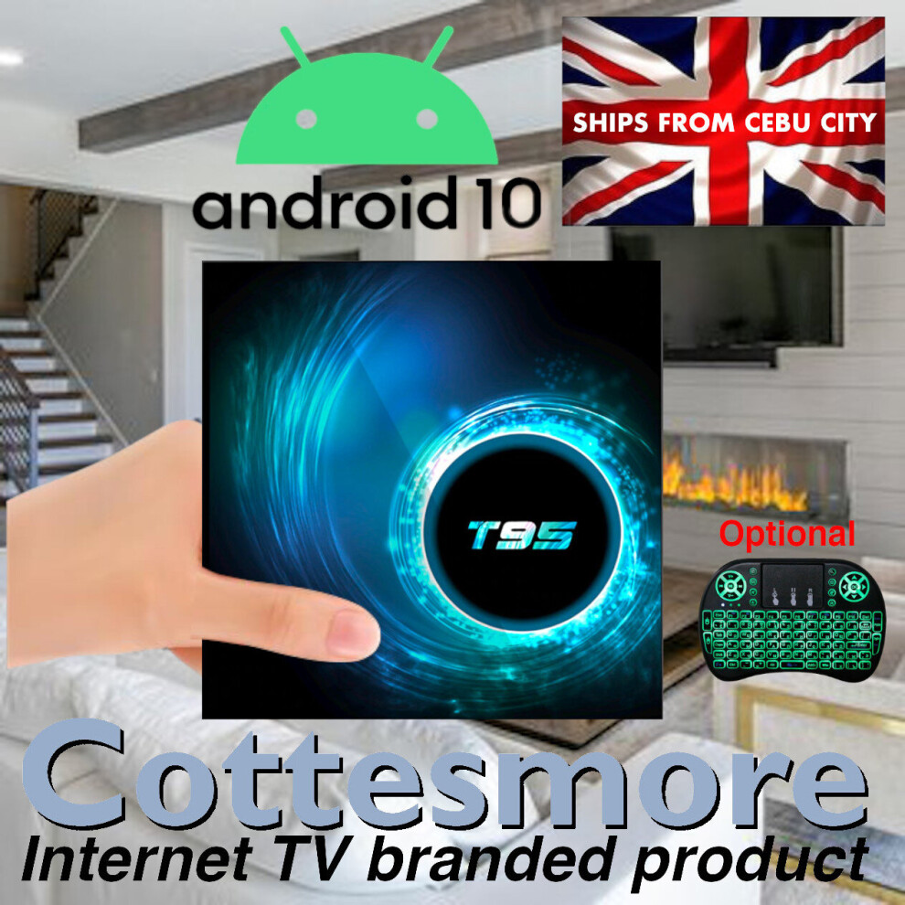 T95 Android 10.0 Tv Box 2Gb+16Gb 2021 Quad Core 6K Media Player Wifi 5065005695120