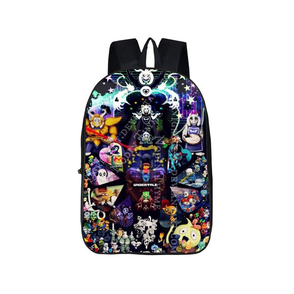 (Black Purple) 17"Undertale Sans Papyrus Backpack School Travel Bag Multicoloured