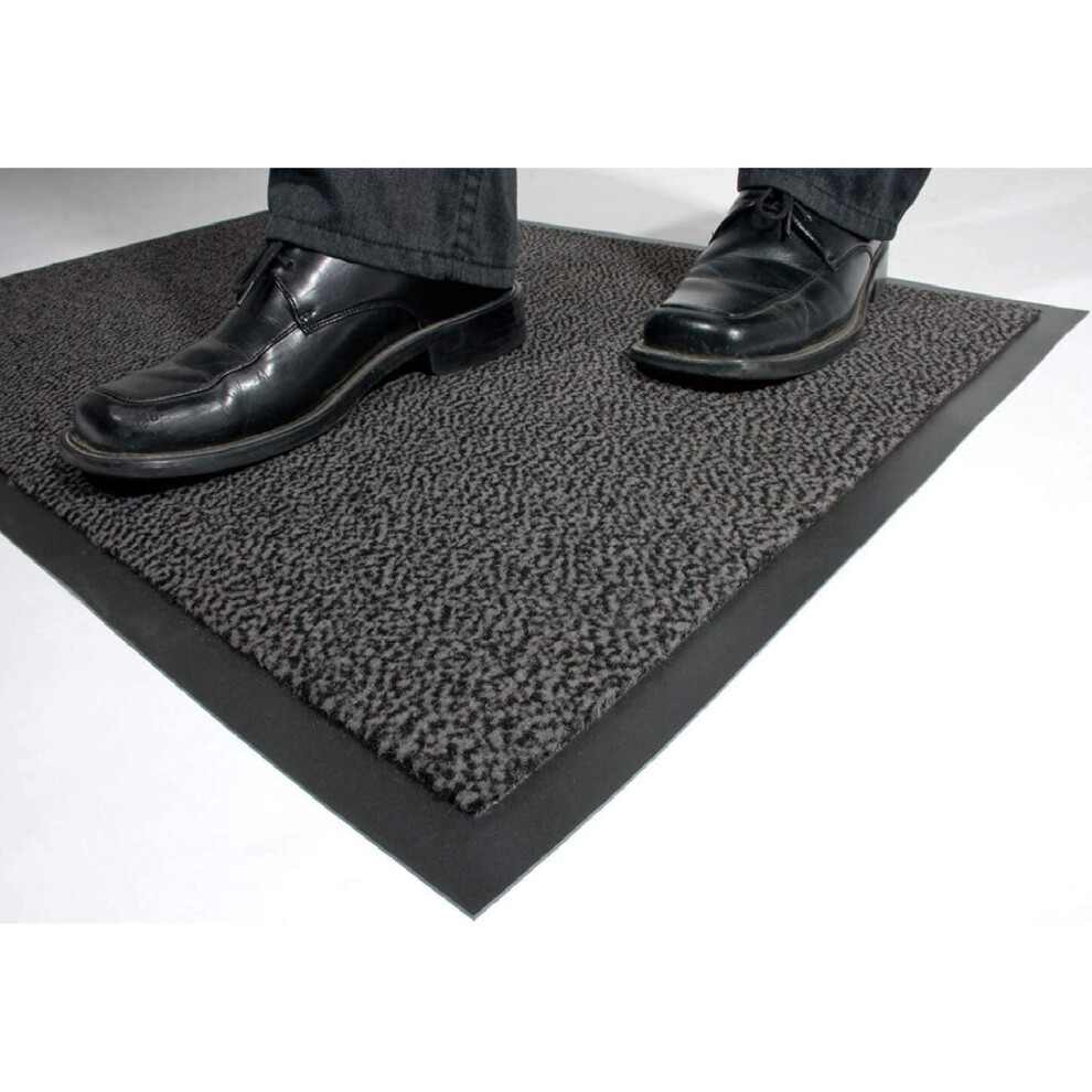 (Grey, 120cm x 180cm) ABASEEN HEAVY DUTY NON SLIP RUBBER BARRIER RUG