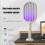 2 in 1 10 LED Electric Fly Racket Zapper Killer Swatter Bug Mosquito 4