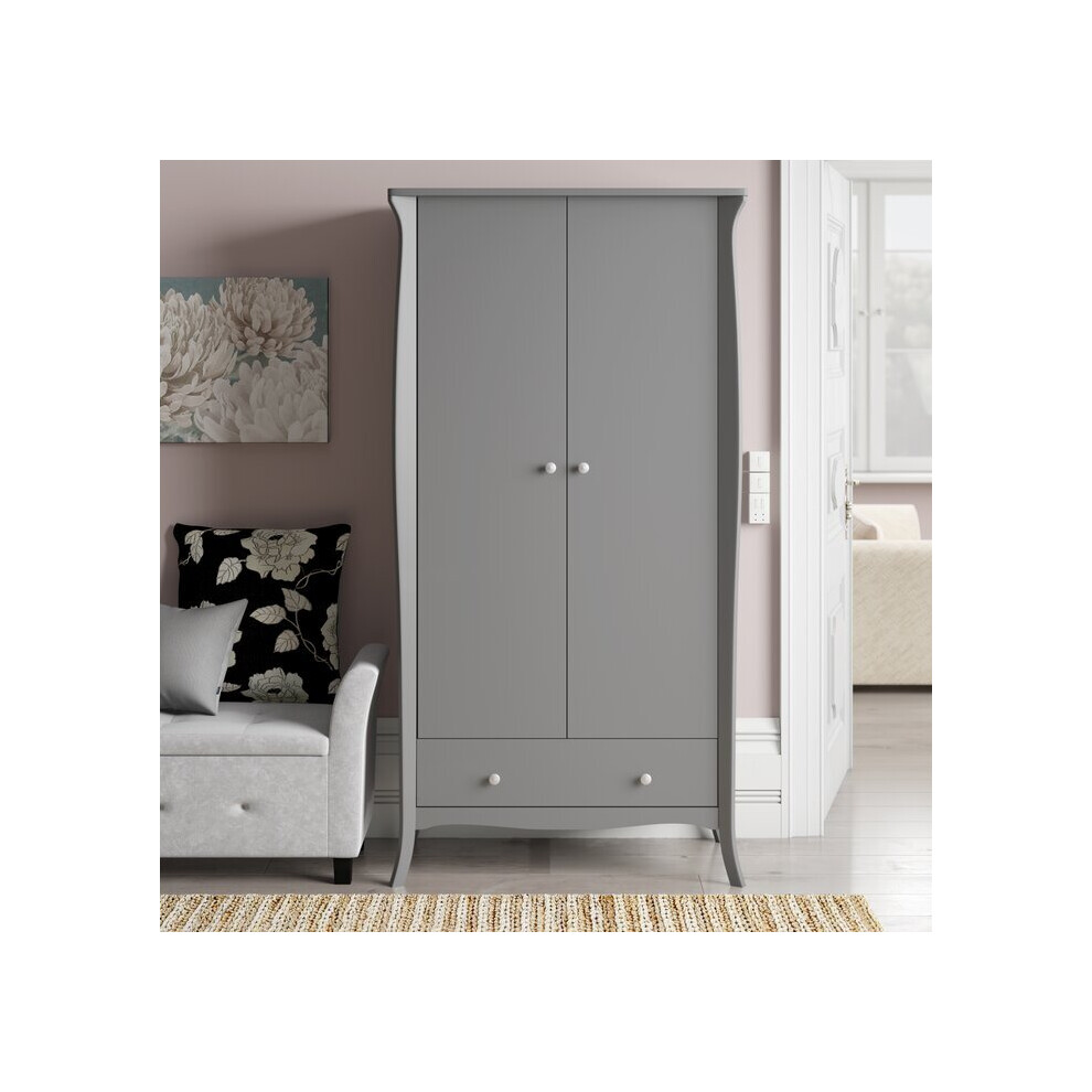 Baroque 2 Door 1 Drawer Wardrobe