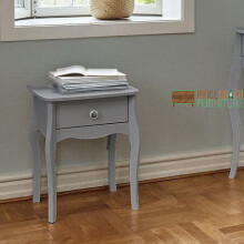 Steens Baroque 1 Drawer Bedside Table in Grey