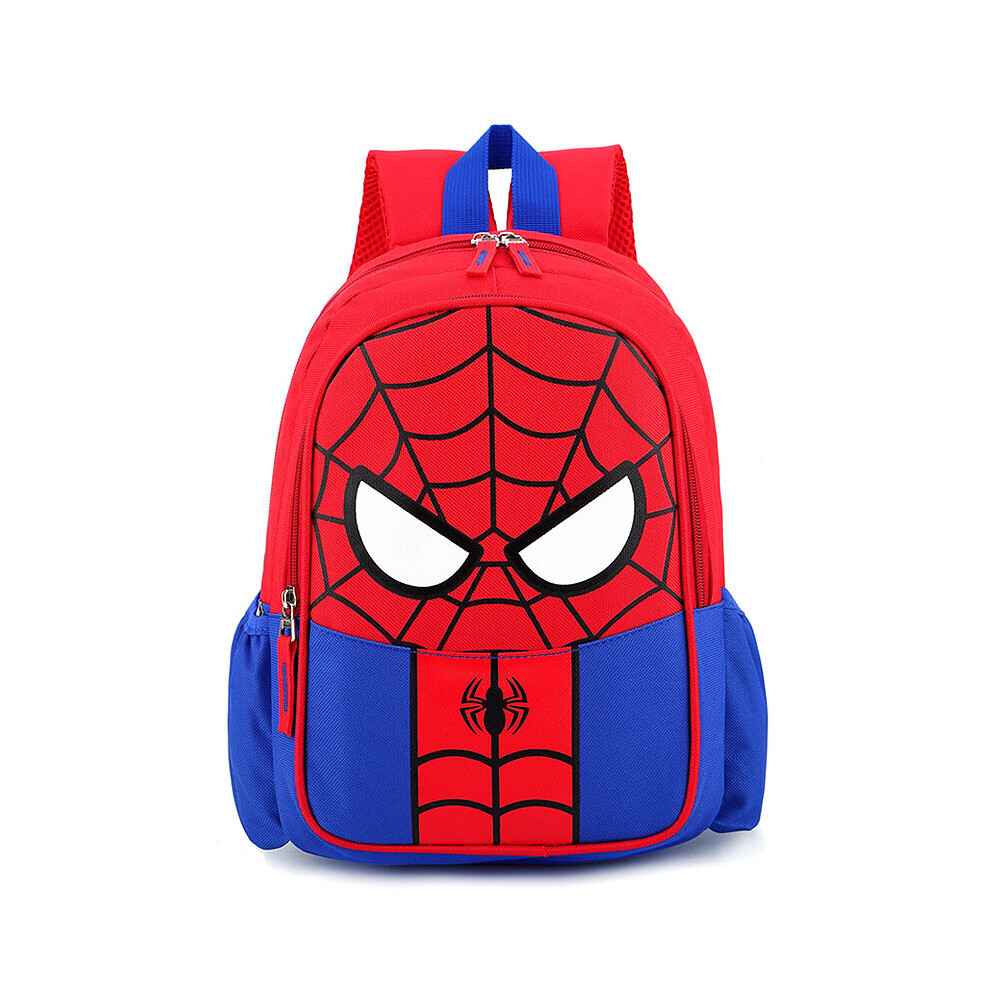 (Blue-Spiderman) Kids Superhero School Bag Spiderman Superman Backpack Rucksack Multicoloured