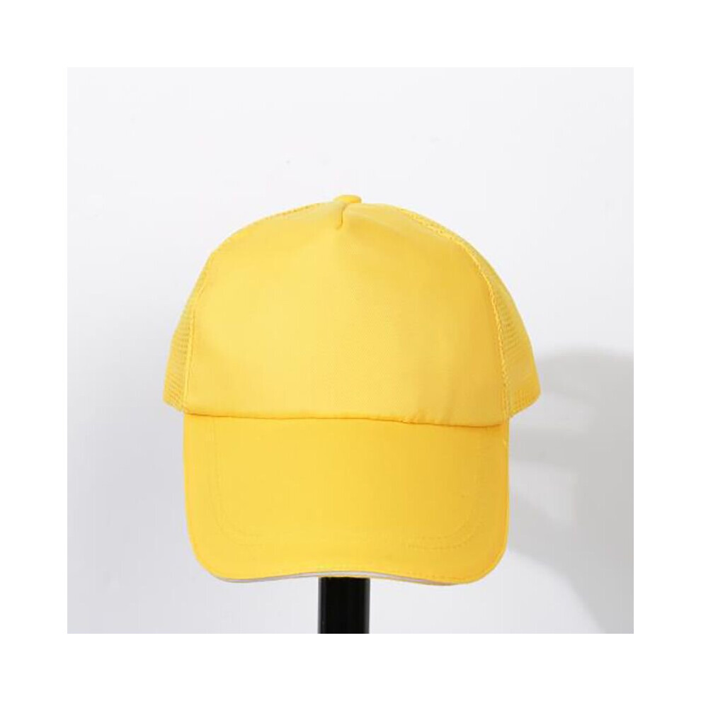 (Yellow) Trucker Cap Adjustable Visor Baseball Mesh Hat