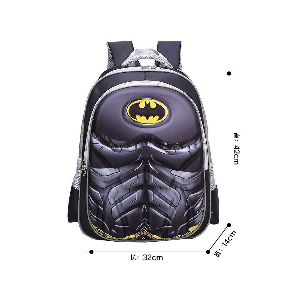 (Batman-M) 3D Spiderman Batman Kids School Bag Backpack Boy