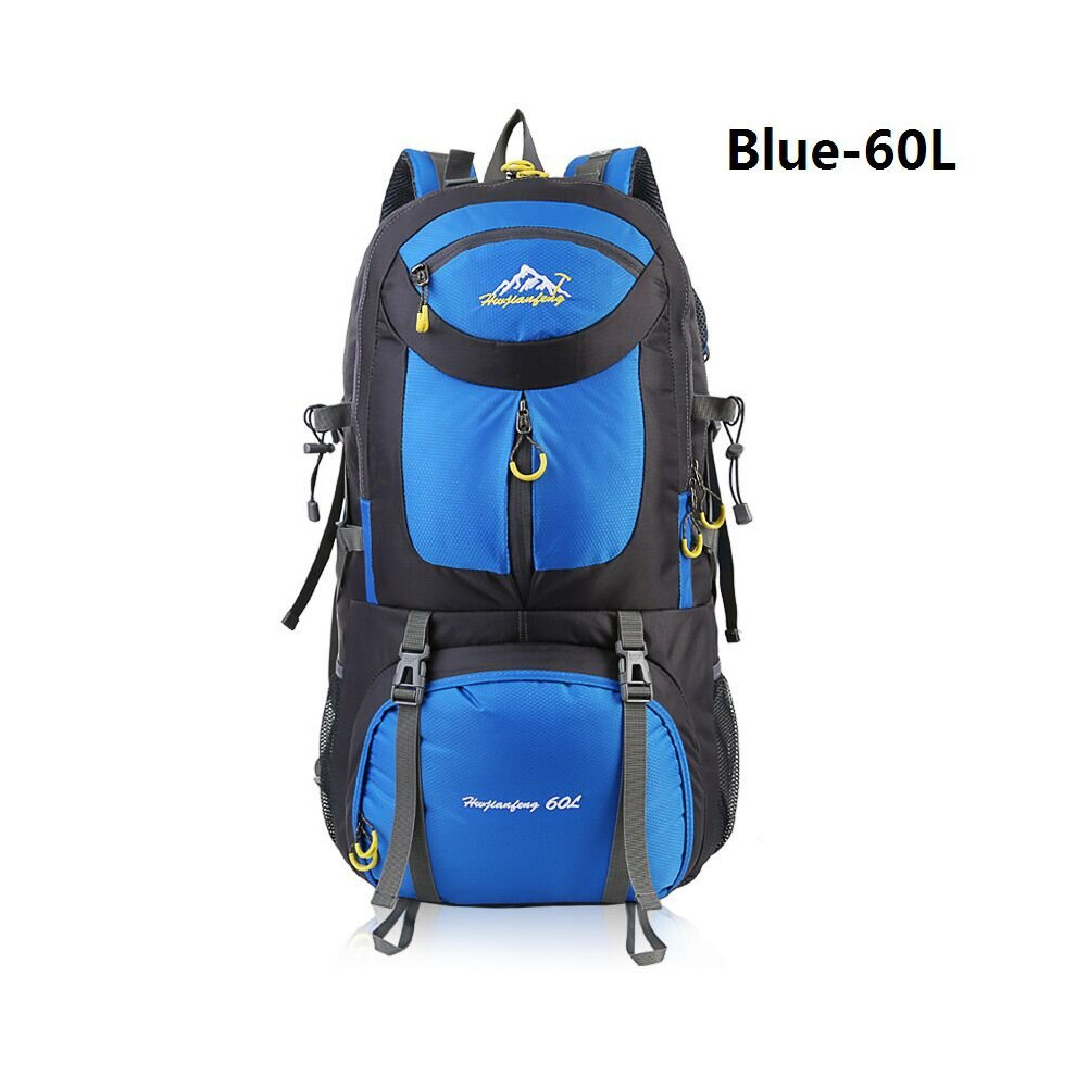 (Blue-60L, L) 50/60L Outdoor Camping Backpack Travel Hiking Pack
