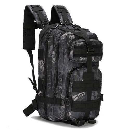 (Black Python) Outdoor Military Tactical Camping Hiking Rucksack