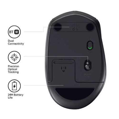 Logitech Logitech M590 Wireless Mute Bluetooth Mouse 2.4GHz Unifying Dual Mode 1