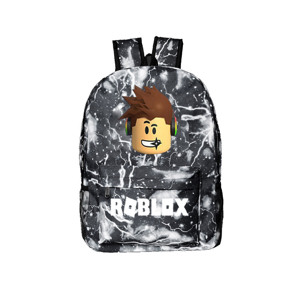 (#1 Black-1 Figure) Roblox Backpack Kids School Bag Boys Travelbag