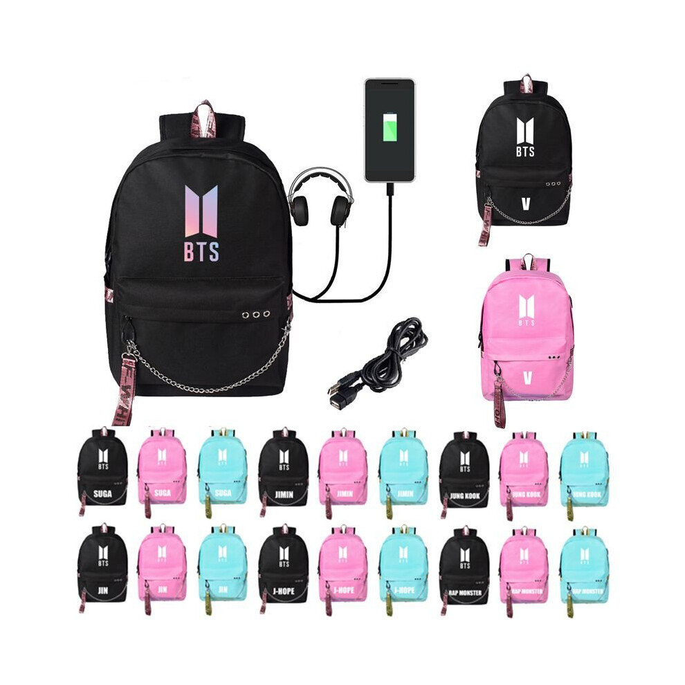 BTS USB Backpack Schoolbag Laptop Bag Rucksack on OnBuy