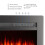 Living And Home (Black) 50 Inch Insert/Wall Mounted LED Electric Fireplace 3