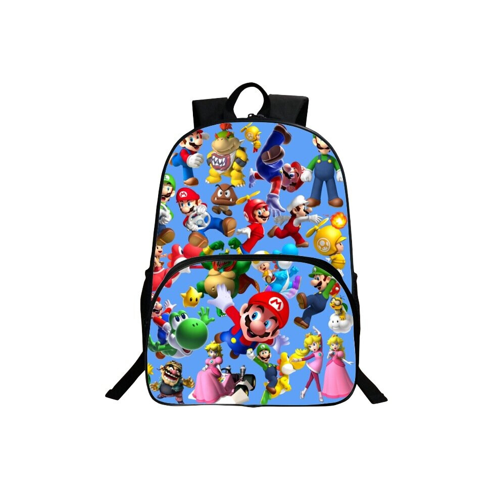 (#9) Super Mario 16" School Bag Backpack Travel Bag