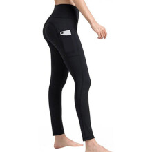 (Black, XL) Women'S High Waist Fitness Leggings Pocket Running Yoga Pants
