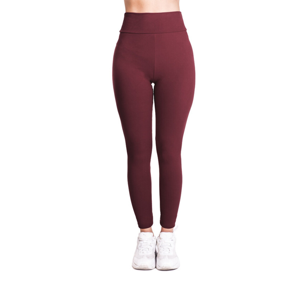 (Red Wine, M) Women'S High Waist Stretch Yoga Pants Skinny Leggings