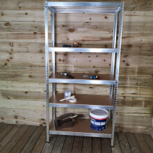 Set of 2 0.9m x 1.8m 5 Tier Heavy Duty Metal Shelving Storage Racking Unit