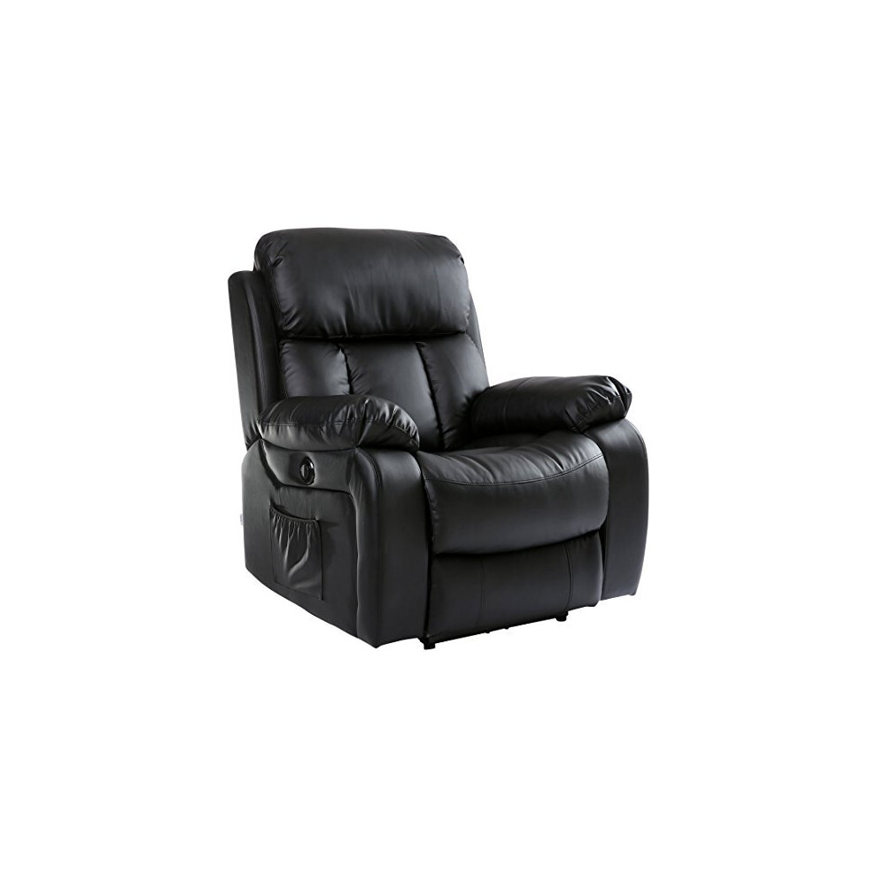 Chester Electric Bonded Leather Automatic Recliner Heat & Massage Chair