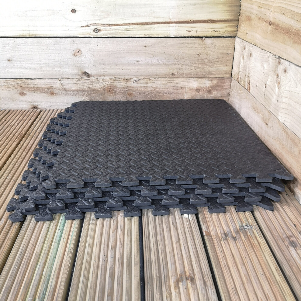 32 Piece EVA Foam Floor Protective Floor Tiles / Mats 60x60cm Each For Gyms, Garages, Camping, Kids Play, Hot Tub And Much More! Covers 11.52 sqm